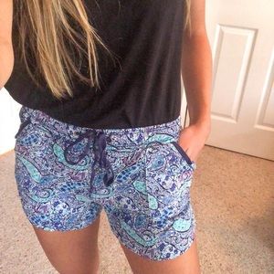 cool color paisley shorts